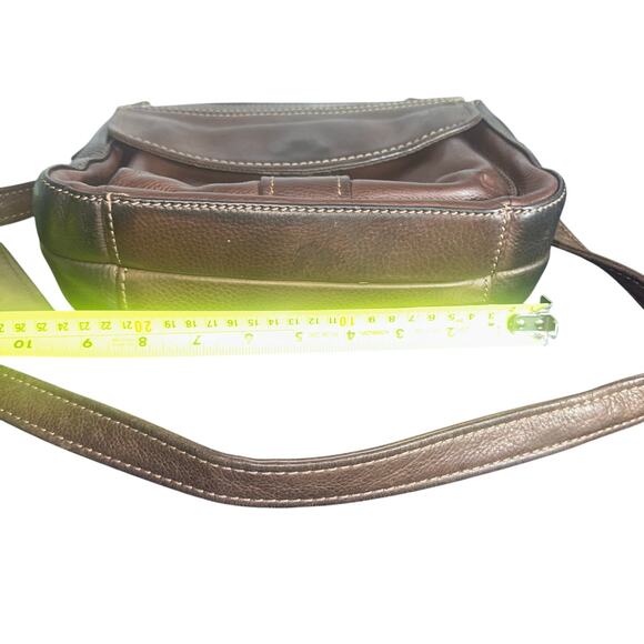 Vintage Fossil Brown Leather Crossbody Bag Wallet Organizer 75082 90s Y2K - Picture 12 of 14